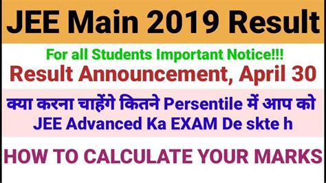 jee main result 2019 check
